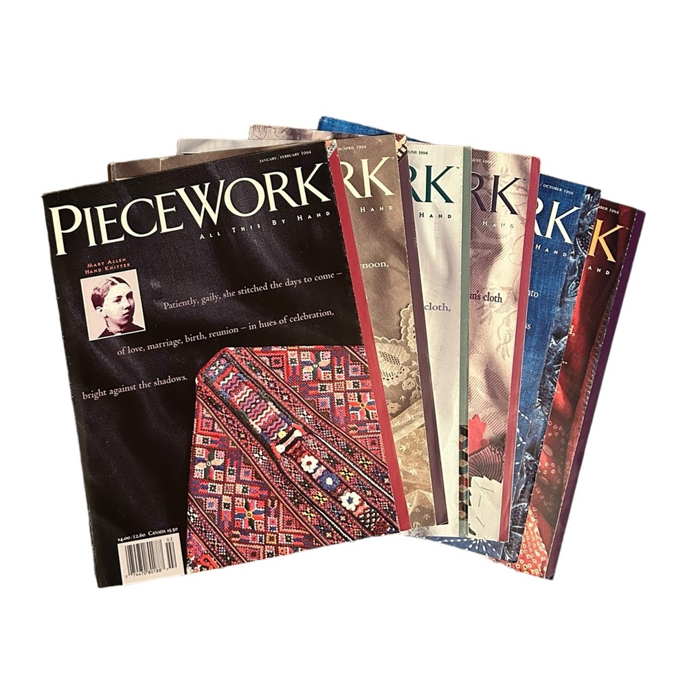 Piecework Magazine Complete Year 1994 Lot of 6 Vintage Knitting Needlework Art